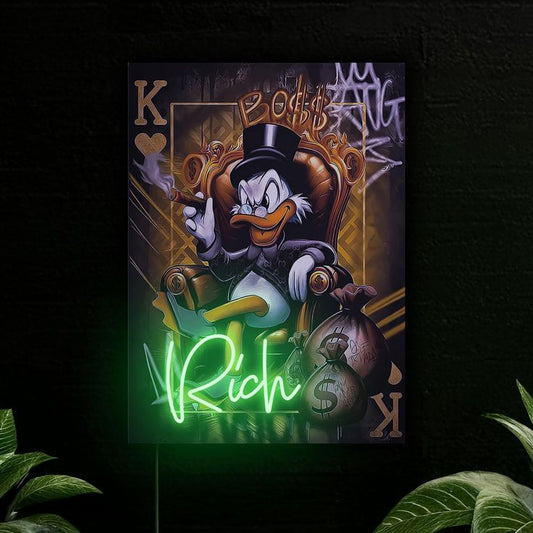 Rich Neon Money Wall Art – Luxury Hustle LED Sign Game room