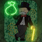 Money King Neon Wall Art – Monopoly Tycoon LED Neon Sign