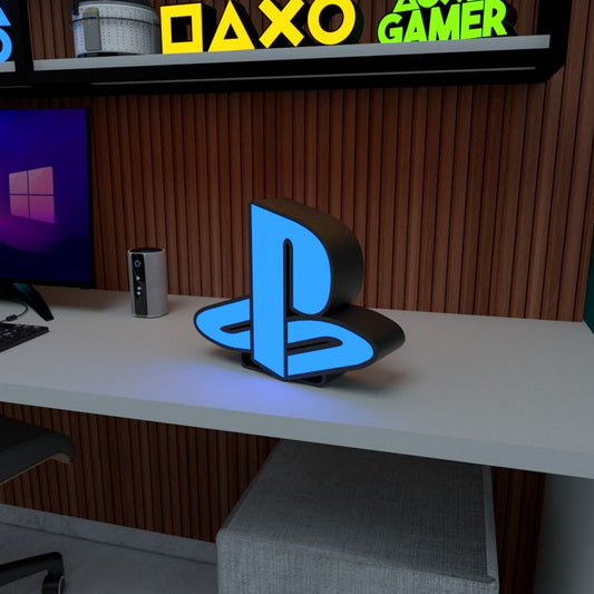 PS PlayStation LED Neon Desk Lamp – Gaming Setup Night Light