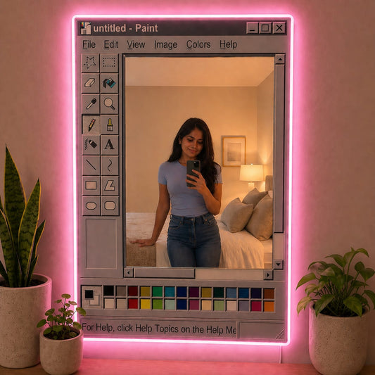 Mirror Neon Sign Paint - Pink