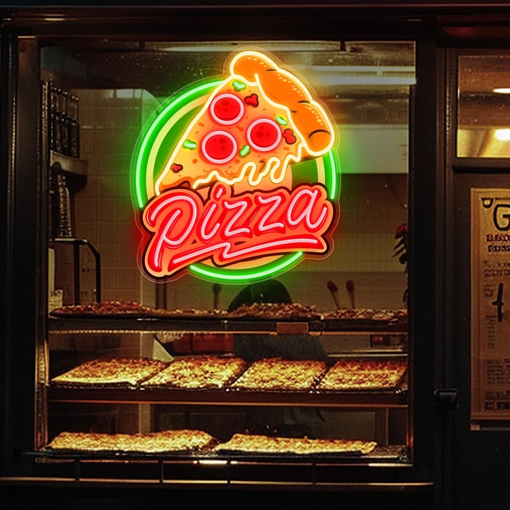 Pizza Neon Sign – LED Pizza Wall Light for Pizzeria, Restaurant & Café Neonsignsindia