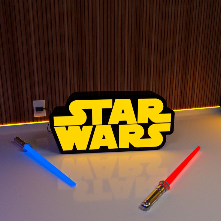 Star Wars LED Neon Desk Lamp – Lightsaber Theme Night Light for Fans - LED Neon Sign