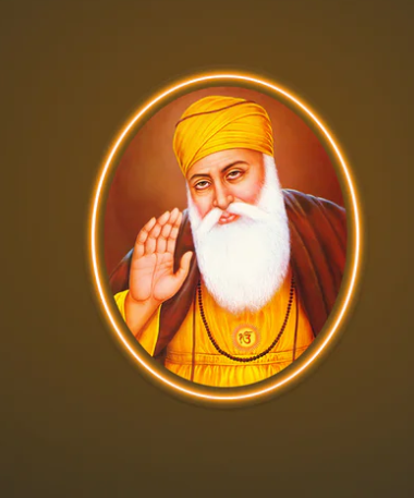 Divine Blessings – Guru Nanak Dev Ji Illuminated Wall Art