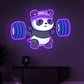 Power Panda Neon Wall Light – Gym & Workout Room LED Neon Sign | Neon Signs India — Image 2