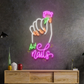 Art Nails Neon LED Sign – Nail Salon Wall Decor with Rose Design | Neon Signs India — Image 1