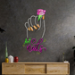 Art Nails Neon LED Sign – Nail Salon Wall Decor with Rose Design | Neon Signs India — Image 2