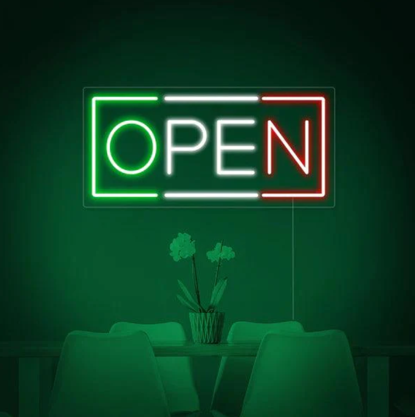 Open Neon LED Sign – Business Shop Open Light Wall Decor | Neon Signs India — Image 1