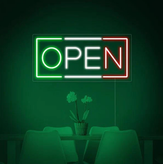 Open Neon LED Sign – Business Shop Open Light Wall Decor | Neon Signs India — Image 1