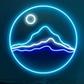 Mountains Neon Sign 12X12 inches