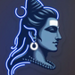 Lord Shiva Neon Wall Art – Serene Blue LED Spiritual Sign for Mandir & Home Décor