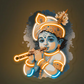 Baby Krishna Neon Wall Art – Divine LED Spiritual Home Décor
