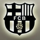 FCB Barcelona Glow Neon Wall Light – Minimal Football Logo Decor