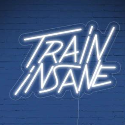Train Insane Neon Sign – Motivational Gym LED Wall Light | Neon Signs India — Image 2