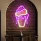 Ice Cream UV Print Neon Sign – Cute Dessert LED Wall Art | Neon Signs India — Image 1