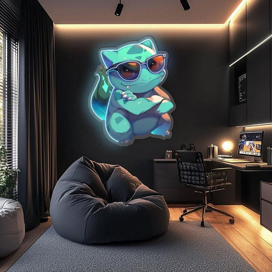 Cool Dino Anime Neon Wall Art – LED Neon Sign for Bedroom & Game Room