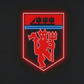 Football Logo Neon Manchester United FC UV print neon sign (18*18 inches).
