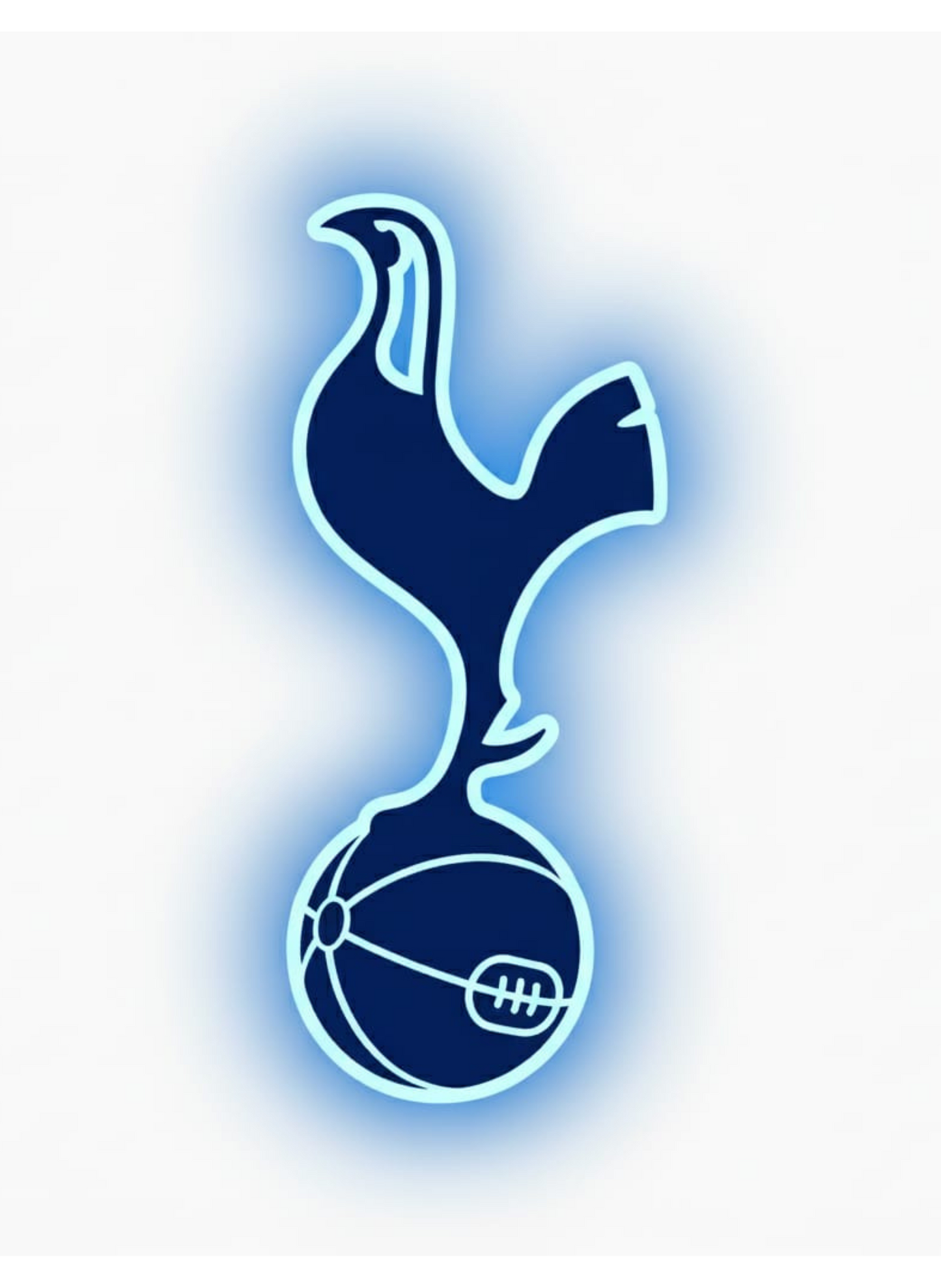 Football Logo Neon Spurs UV print neon sign (14*18 inches)