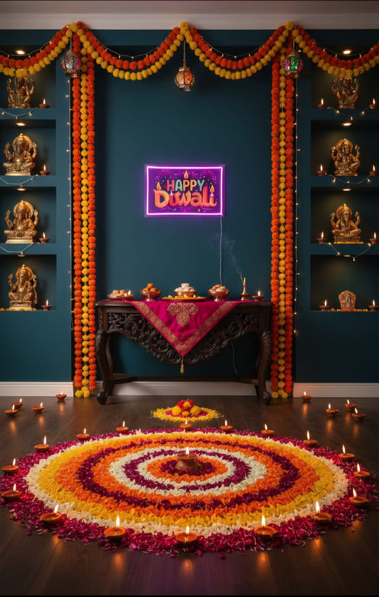 Happy Diwali Sticker Neon Sign