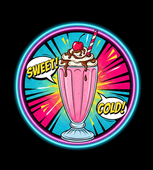 Milkshake/Juice UV Print Neon Sign (18x18 inches) 🥤✨