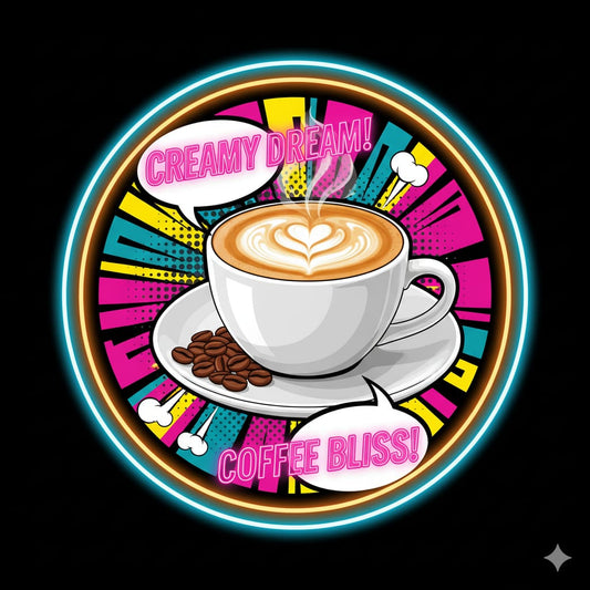 Coffee UV print Neon Sign