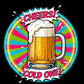 Beer UV print neon sign 18x18 inches