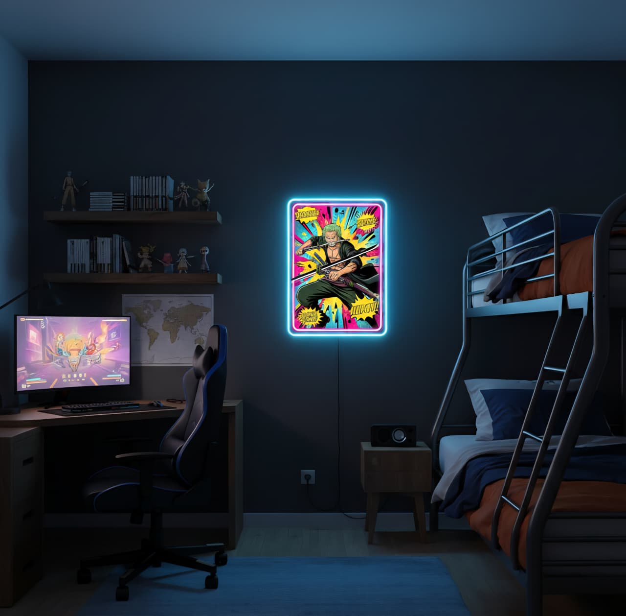 Roronoa Zoro Pop art neon sign