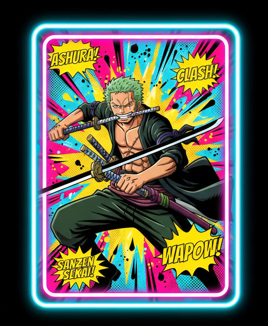 Roronoa Zoro Pop art neon sign