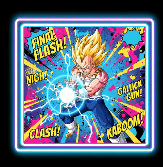 Vegeta Dragon ball z Pop Art neon sign