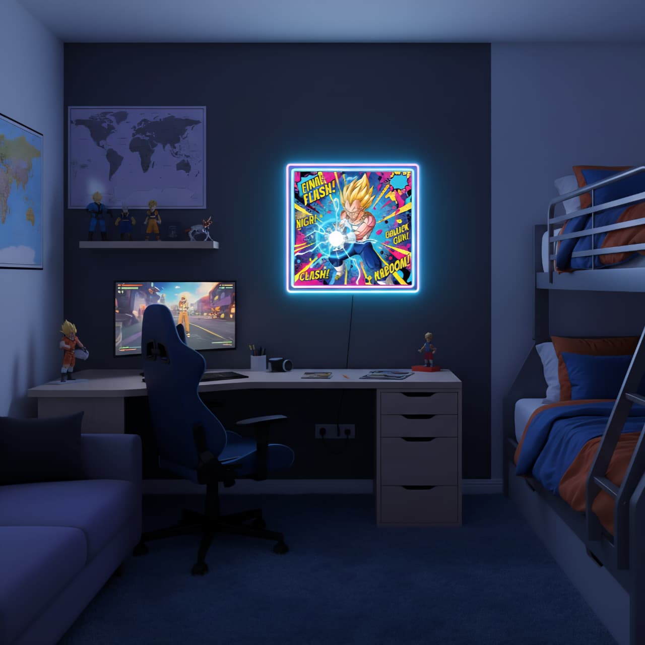 Vegeta Dragon ball z Pop Art neon sign