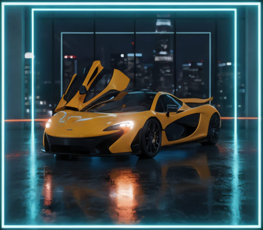 McLaren P1 Neon Poster