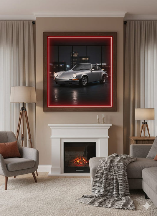 Porsche Neon Poster Sign