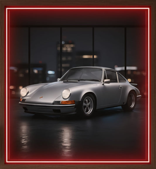 Porsche Neon Poster Sign