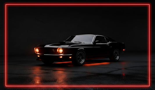 Classic Mustang UV print Neon Sign
