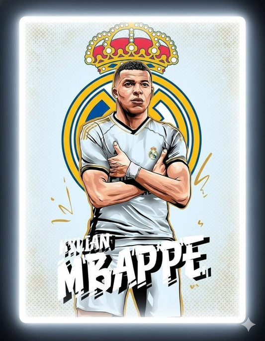 “Kylian Mbappé Lightning Speed Neon Sign”