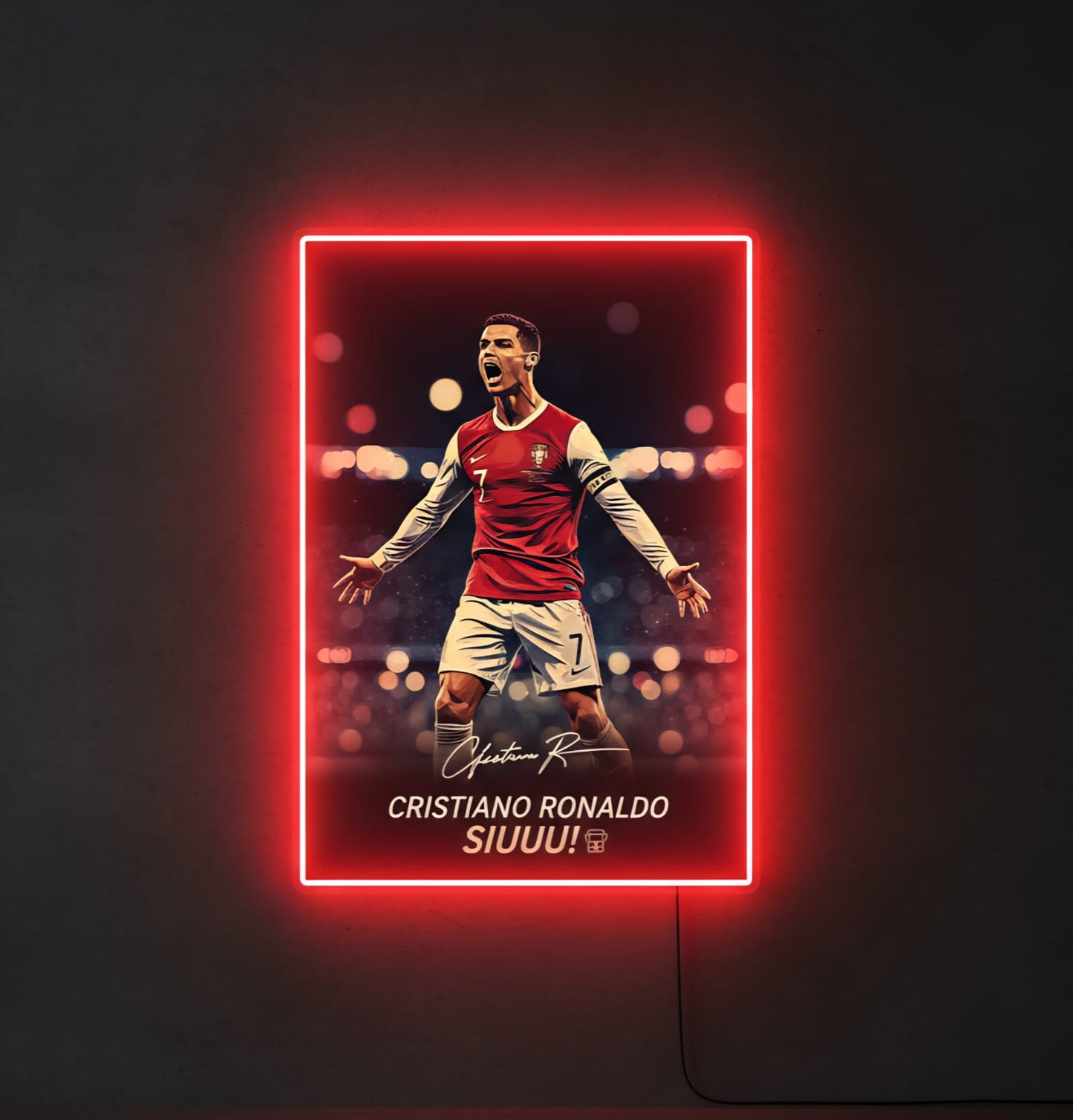“Cristiano Ronaldo CR7 Neon Sign”