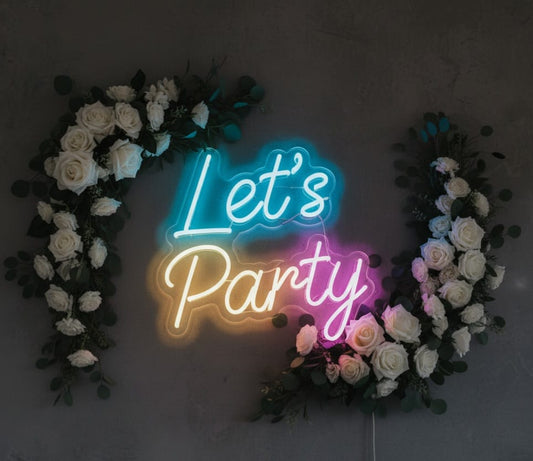 “Let’s Party” LED Neon Sign – Perfect for Events, Birthdays & Party Decor