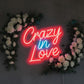 “Crazy in Love” LED Neon Sign – Romantic Décor for Weddings & Couple Spaces