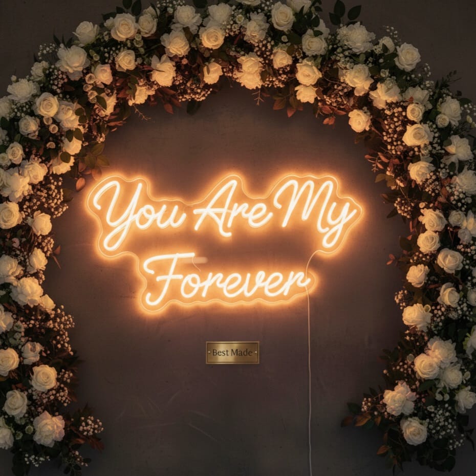 “You Are My Always” LED Neon Sign – Romantic Décor for Weddings & Home
