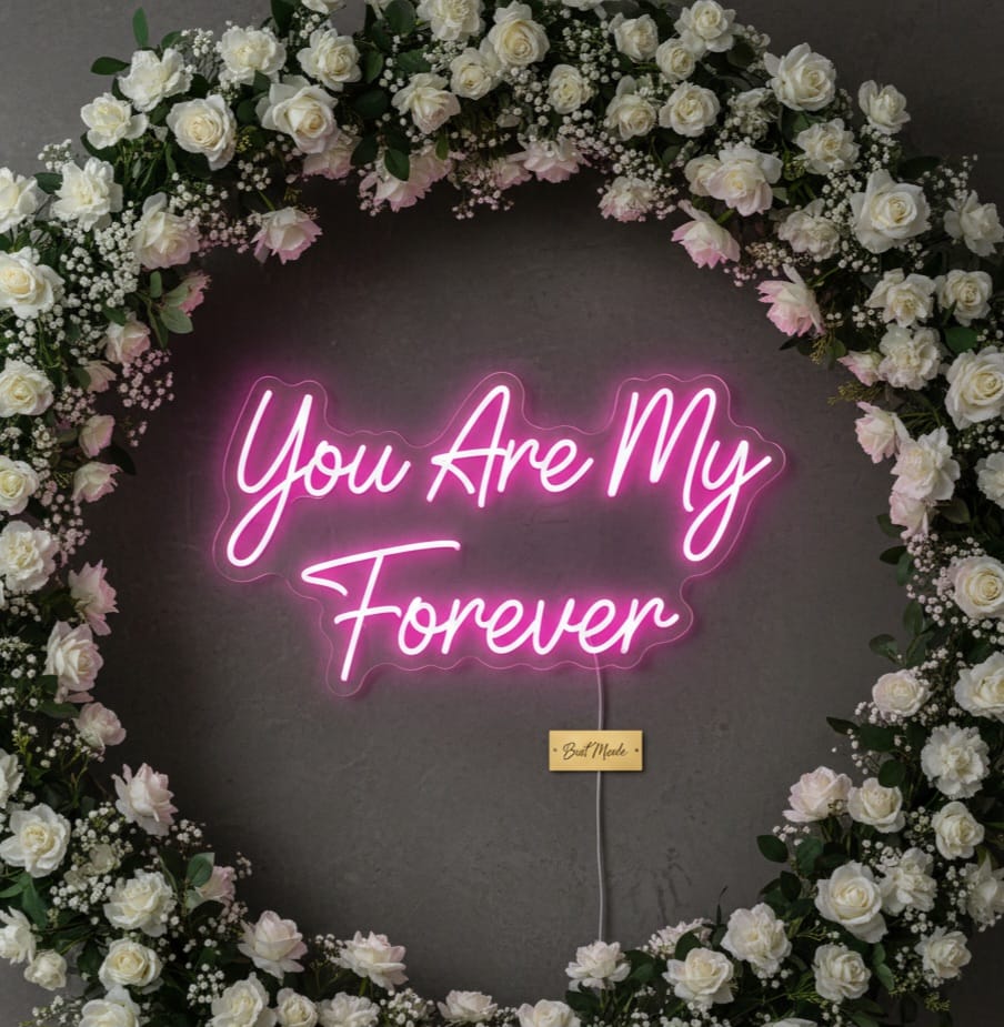 “You Are My Always” LED Neon Sign – Romantic Décor for Weddings & Home