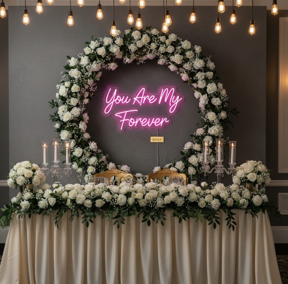 “You Are My Always” LED Neon Sign – Romantic Décor for Weddings & Home