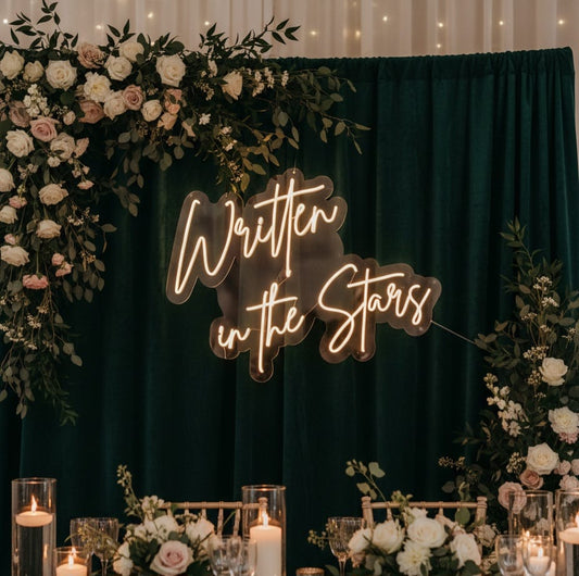 🌙 Written in the Stars Neon Sign