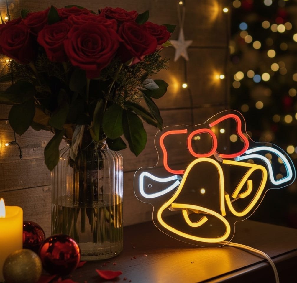 Xmas Sign Christmas Tree Bell (8x8 inch)