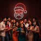 Christmas Hipster Santa Neon Sign decor (18*18 inches)