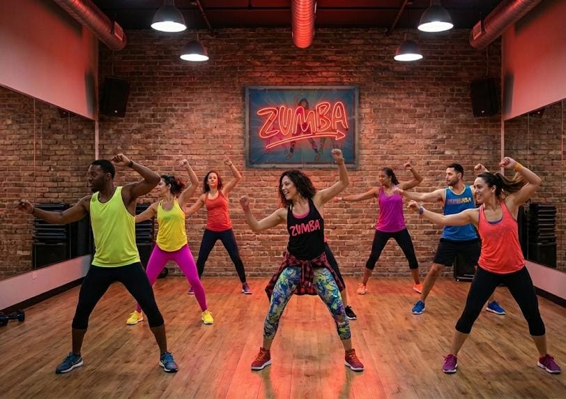 ZUMBA “Join the Party” LED Neon Wall Sign – Fitness Studio Decor