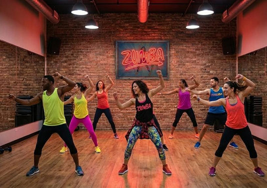 ZUMBA “Join the Party” LED Neon Wall Sign – Fitness Studio Decor