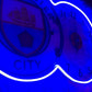 Manchester City Neon LED Wall Clock – Sky Blue Fan Glow Decor (14*24 inch) | Neon Signs India — Image 2