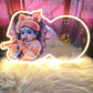 Krishna Neon Wall Clock – LED Spiritual Home Decor ( 14*24 inch )