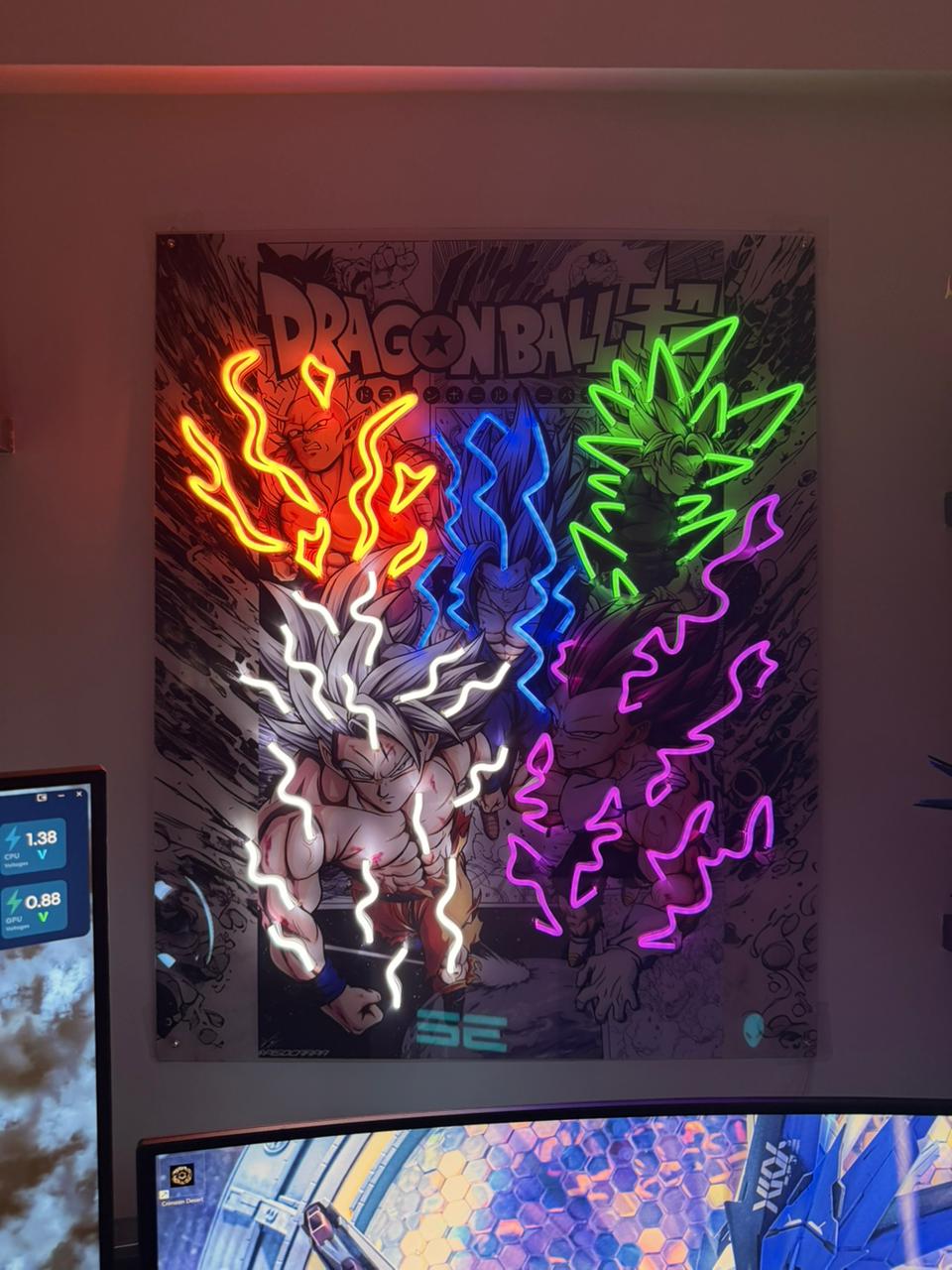Dragon Ball Neon Energy Wall Art – Multicolor Anime LED Poster - LED Neon Sign