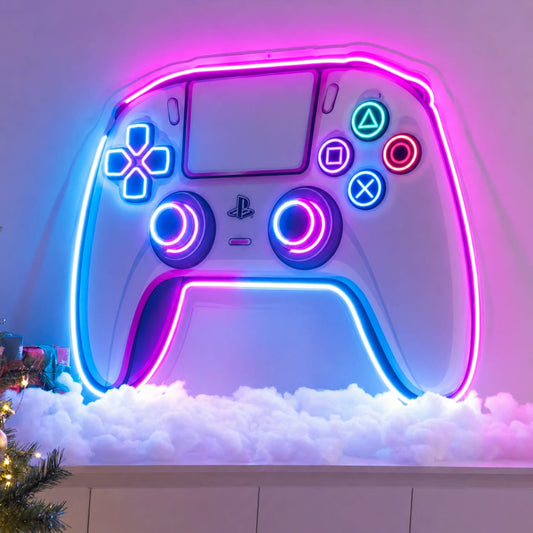 PlayStation Controller Neon Sign App Controlled LED Wall Light - Neonsignsindia