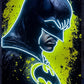 Batman LED Neon Wall Art – Superhero UV Print with Cool White Neon for Gaming Room & Home Decor